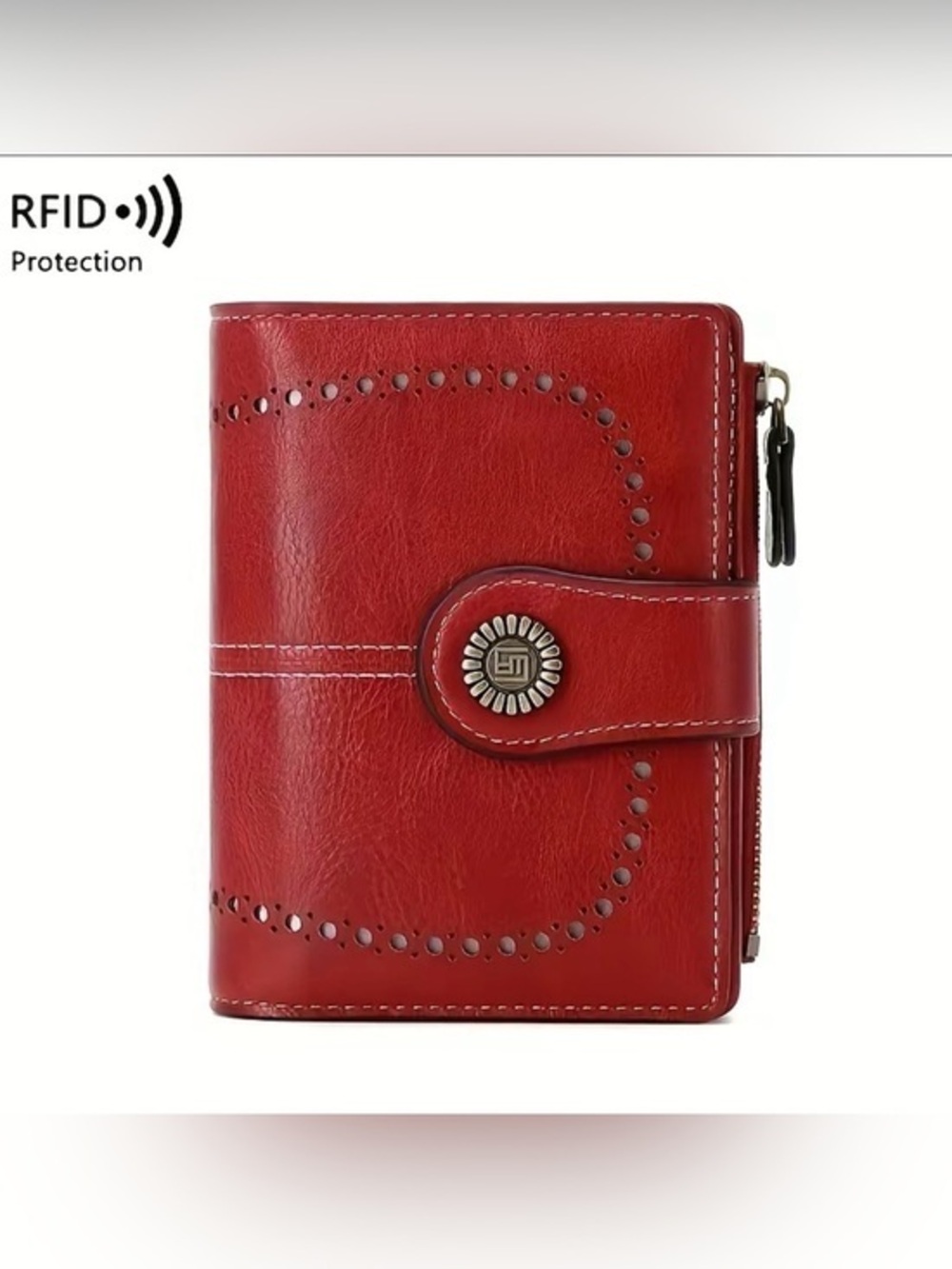 RFID Blocking PU Leather Wallet, Red, Brand New! ❤️